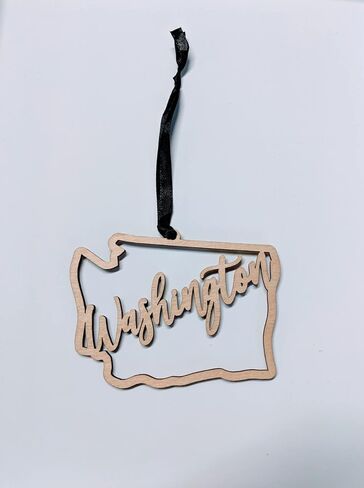 Washington Christmas Ornament State Ornament Rustic Ornament Wood Ornament Country Christmas in Kuwait