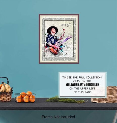 Stevie Ray Vaughan Unframed Wall Art Print - Great Gift for Music and Rock n Roll Fans - Cool Steampunk Home Decor - Ready to Frame (8x10) Vintage Photo in Saudi Arabia