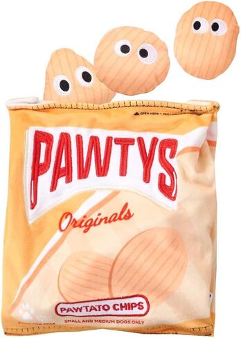 PAWTATO Chips - Interactive Plush Snuffle Dog Toy with Crinkle Paper - Hide and Seek Snuffle Puzzle Dog Toy - Dog Enrichichment - Mental Stimulation - Stress Relief in Kuwait
