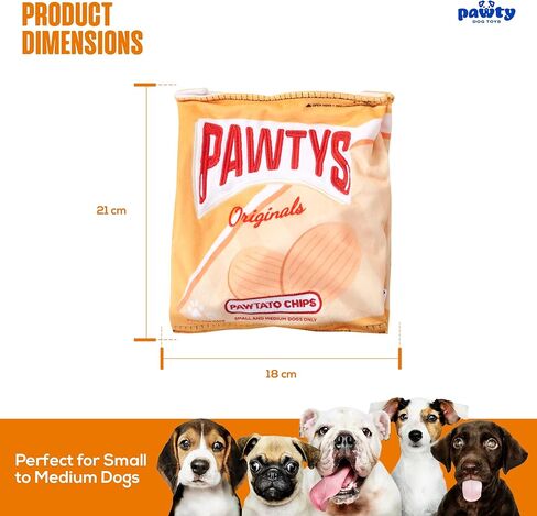 PAWTATO Chips - Interactive Plush Snuffle Dog Toy with Crinkle Paper - Hide and Seek Snuffle Puzzle Dog Toy - Dog Enrichichment - Mental Stimulation - Stress Relief in Kuwait