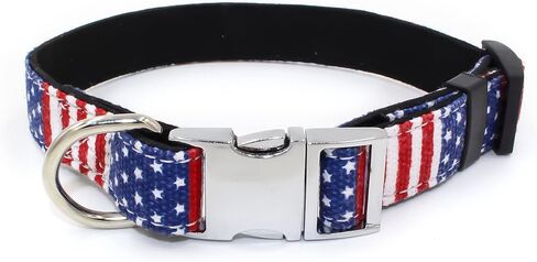 Dog Collar, Cotton Designer Dogs Collar Cute Flower Dog Collars for Girl Female Puppy Collar for Small Medium Large Dogs Gift (XS, Flag Blue) in Kuwait