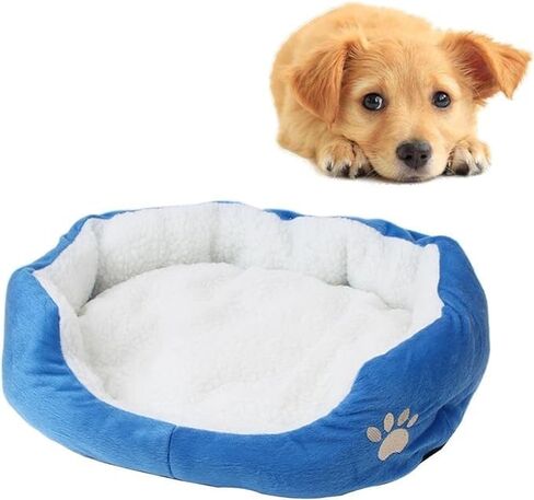Best Dog Supplies Comfy Pet Bed - Medium Size (24"x20") - Paw Sign Orthopedic Memory Foam Round Shape - Washable, Detachable, and Machine-Washable - Great for Pets – Grey Medium (24"x20") in Saudi Arabia