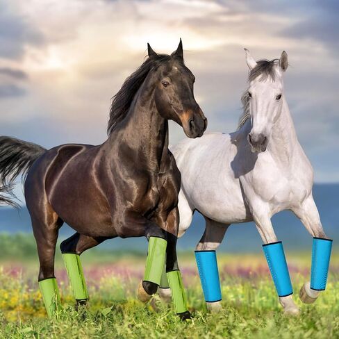 32 قطعة من أحذية الطيران الشبكية للحصان، أحذية حصان شبكية فضفاضة قابلة للتنفس، سراويل واقية لساق الحصان لمنع الذباب ولدغات البعوض، تقلل من الإجهاد والدوس in Kuwait