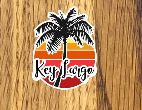 3" Key LARGO Sticker, florida, kw, mile marker 0, key west car sticker in Saudi Arabia