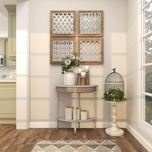 Deco 79 Farmhouse Wood Birdcage, LARGE SIZE, White in Saudi Arabia