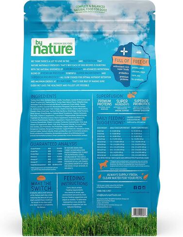 Grain Free Dog Food Made in USA [Grain Free Dry Dog Food with Superfood Ingredients for Food Sensitivities and Immune Health], Turkey & Duck Meal Recipe, 24 lb. Bag, Brown (77062) in Saudi Arabia