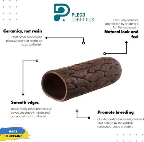 Plecoceramics Aquarium pleco breeding cave Fish Tank Decorations Small Size (6 pcs) in Saudi Arabia