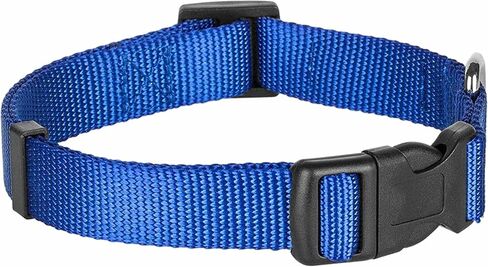 Blueberry Pet Essentials Matching Dog Collar and Double Handle Leash Set in Royal Blue, Adjustable Classic Solid Color Nylon Collar with 5 ft Leash for X-Small Dogs in Saudi Arabia