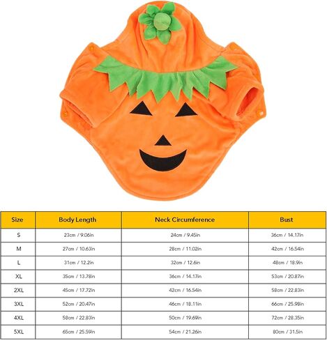 Pssopp Dog Pet Halloween Pumpkin Costume Funny Hoodies Pet Festival Costume Clothes Dogs Halloween Cosplay Sweater Halloween Pumpkin Dog Clothes XL in Saudi Arabia