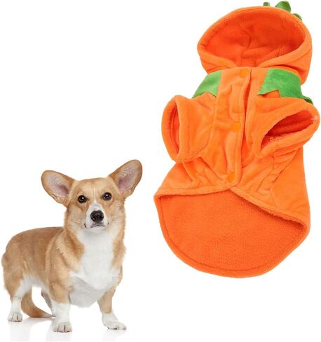 Pssopp Dog Pet Halloween Pumpkin Costume Funny Hoodies Pet Festival Costume Clothes Dogs Halloween Cosplay Sweater Halloween Pumpkin Dog Clothes XL in Saudi Arabia