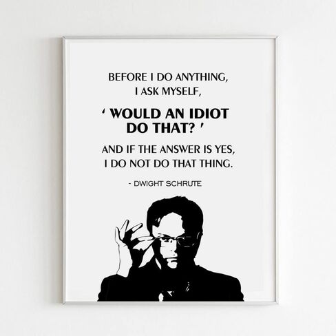 ملصق The Office Dwight Schrute - ديكور فني جداري مضحك للمنزل أو المكتب أو النوم - غير مؤطر (11 × 14 بوصة) in Saudi Arabia