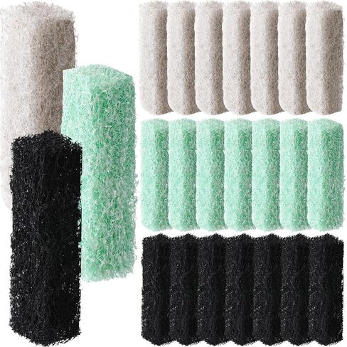 24 قطعة من فلتر حوض السمك، مخفض الأمونيا، مزيل الأمونيا لحوض السمك، مرشحات خزان الأسماك، وسادة فلتر حوض السمك متوافقة مع QuietFlow LED PRO Model 10 in Kuwait