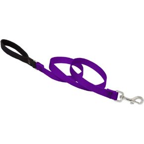 Dog Leash by Lupine in 3/4" wide Purple 6-foot long with Padded Handle