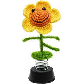 Sunflower Gifts for Women, Sunflower Kitchen Bathroom Decor, Sunflower Car Dashboard Accessories, Funny Sunflower Party Decorations Ornaments (Red)
