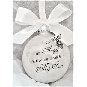 Son Memorial Christmas ornament sympathy gift I have an Angel in Heaven I call him my Son