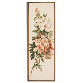 Vintage Farmhouse French Country Bedroom Wall Decor Above Bed - 10x30" - Vertical Wall Art Over the Bed - Panoramic Flower Lily Pictures Sign Canvas Oil Painting Long Narrow Floral Botanical Wall Art