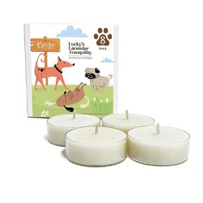 Pet Odor Eliminator Unscented Candles for Home | Scent Free, Non Toxic, Odor Eliminating, Candles | Tealight 8 pack Dog Odor Eliminator Scent-Free Candle for Home