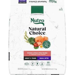 Nutro Natural Choice Small Bites Adult Dry Dog Food, Salmon & Brown Rice Recipe, 28 lb. Bag