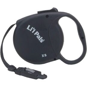 Coastal Pet Li'l Pals Dog Retractable Leash with E-Z Snap - 12 Feet of Retractable Leash - Easy Attachment to Collars & Harnesses - for Small Dogs and Puppies 1-16 lbs - Black