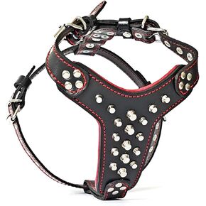 Bestia Studded Leather Harness. French Bulldog Size. 100% Leather. Handmade in Europe