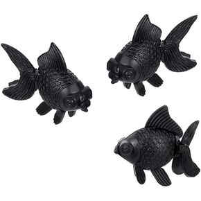 3 Pcs Orange Fake Floating Fishes Plastic Fake Goldfish Artificial Aquarium Fishes Colorful Realistic Artificial Moving Fish Ornament Decorations for Aquarium Fish Tank, Aquarium Décor