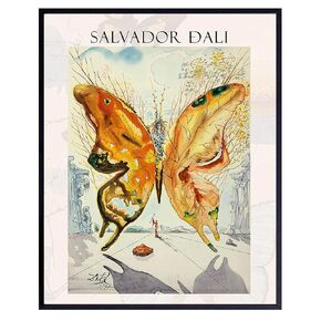 Salvador Dali Wall Art & Decor Print - Gallery Wall Art - Museum Poster - Modern Surrealism Wall Art - Contemporary Wall Art - Butterfly Picture - Living Room, Bedroom - Women, Men, Housewarming Gift