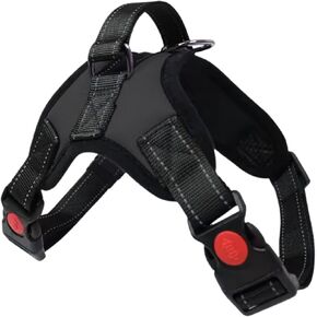 Lapdog Adjustable Dog Harness, No Pull Harness for Extra Large Dogs, Safe Dog Harness with Optional Locks, Breathable Mesh (Purple, Large)