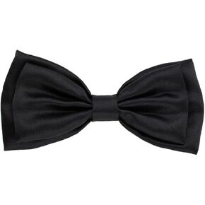 Huxley & Kent Bow Tie for Pets | Black Satin (Small) | Velcro Bow Tie Collar Attachment | Fun Bow Ties for Dogs & Cats | Cute, Comfortable, and Durable | H&K Bow Tie