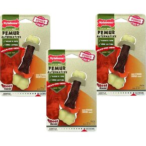 Nylabone 3 Pack of Dura Chew Femur Bone Alternative Flavored Dog Chews - Size Wolf