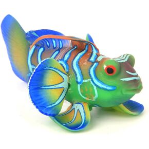 Simulation Fish Fish Landscaping Exquisite Landscape Decoration of Aquarium and Fish Add Life to The Fish (Green Blue)