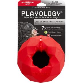 Playology Beef Scent Channel Chew Ring Dog Toy,Large Breeds