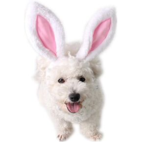 Dog Cute Costume Bunny Rabbit Hat Headband with Ears for Cats & Dogs Party Costume Easter Halloween Novelty Accessory Headwear (Large)