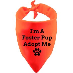 Funny Dog Bandana Anxious Dog Bandana I'm A Foster Pup Adopt Me Bibs Accessories for Pet Birthday Gift Dog Bandanas(I'm A Foster)