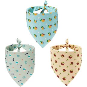 hexafun 100% Organic Soft Cotton Dog Bandanas| Multicolor & Trendy Printed Bandanas Designs | Soft & Breathable Fabric | Best for Styling & Everyday Use | Pack of 3 | SOML! Summer of My Life