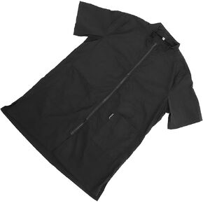 Kisangel 1pc Dog Cat Cosmetologist Uniforms Grooming Smock- Dog Grooming Workwear Barber Jackets for Home Outdoor(Black, Size XXL)