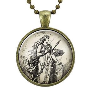 Freyja Necklace, Viking Jewelry, Norse Mythology Goddess Of Love And War, Feminist Freya Pendant