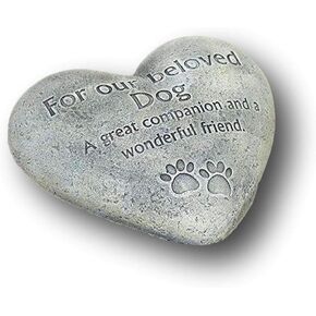 علامة قبر حجرية على شكل قلب من أجل حيواننا الأليف المحبوب من الأسمنت الفجيعة مقاس 15.24 سم × 15.24 سم in Kuwait