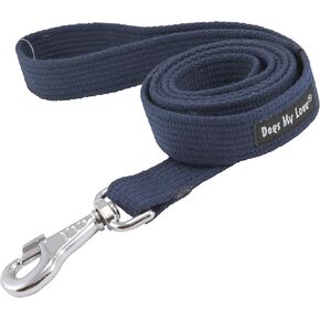 Dog Leash 4.5ft Long Cotton Web for Training, Blue 4 Sizes (Small: 5/8" Wide)