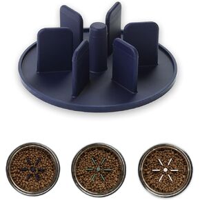 Slow feeder Insert for Dog Bowl, Interactive Anti-Choke Pet Mat to Slow Down Fast Eaters (Dark Blue, 5.75 inch wide)