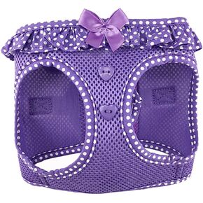 DOGGIE DESIGN American River Choke Free Dog Harness (XS, Paisley Purple Dot)