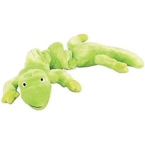Zanies Gecko Lizard Bungee Dog Toys Durable Plush Stretch Colorful Squeaky Toy for Dogs(Neon Green)