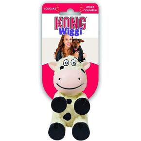 KONG Wiggi Cow Dog Toy Small - 1 Pack - Pack of 2