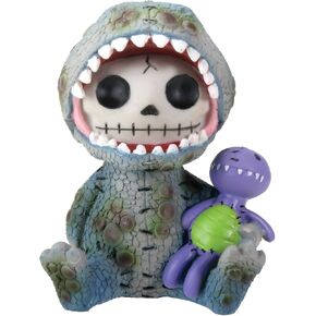 SUMMIT COLLECTION Furrybones Rex Signature Skeleton in Tyrannosaurus Rex Costume with Purple Dinosaur Doll