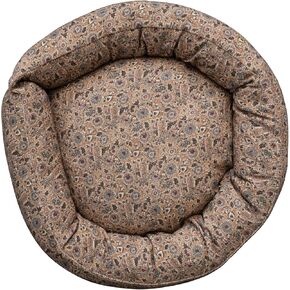 Creative Co-Op Cotton Slub Pet Floral Pattern, Multicolor Dog Bed, Black
