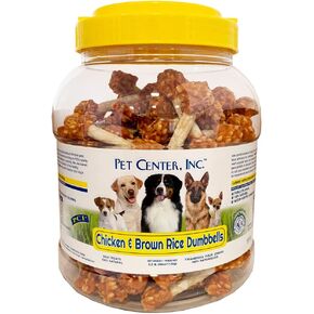 Pet Center Inc. (PCI) - Chicken and Brown Rice Dumbbells, 2.5lbs. - Adult Dog Treat