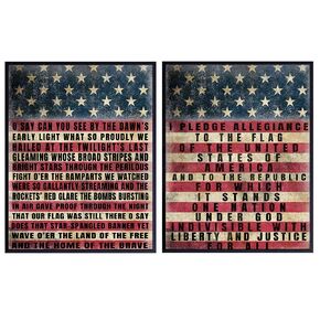 American Flag Wall Art 11x14 - Patriotic Wall Decor for Home, Office - American Art, Military Decor - United States Air force, Navy, Armed forces - Veteran Day Gift for Veteran - Patriotic Decor