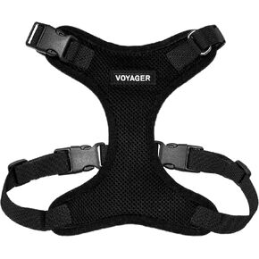 Voyager Step-in Lock Pet Harness – All Weather Mesh, Adjustable Step in Harness for Cats and Dogs by Best Pet Supplies - Black, S (Chest: 13-20") in Kuwait
