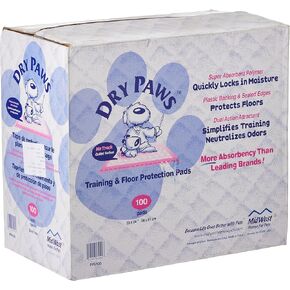 MidWest Homes for Pets Dry Paws Training and Floor Protection Pads, 50-Count