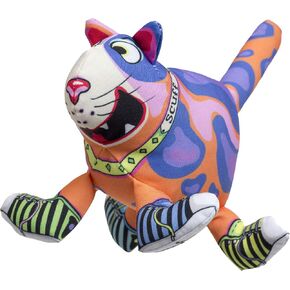Durable Dog Toy with Squeaker - Floppy Tough Chew Toy, That Sneaky Cat! - Scuff, Medium