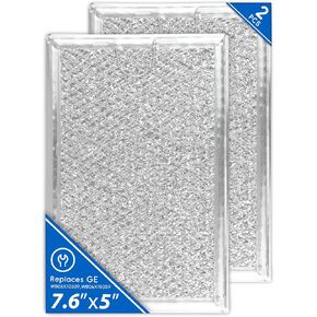 Microwave Filter Replacement,Microwave Grease Filter, Compatible with GE WB06X10309，WB06X10359，WB06X10654，Also Fits many LG Kenmore Microwave Replacement Parts, Fresh Kitchen Air, Reusable（2 Pack)